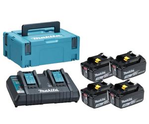 Makita LXT LI-Ion 18V 4x3.0Ah BL1830B, caricatore DC18RD, Makpac 2