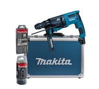 Makita - Martello perforatore HR2631FT13 per SDS-Plus, 26 mm, in valigetta di alluminio, HR2631FT13 800 wattsW, 230 voltsV