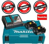 Makita Power Source Kit 2x Batteria 18 V / 3,0 Ah Li Caricabatterie DC18RC 19...