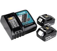 Makita Power Source Kit Li 18 V con 2 batterie BL1860B 6,0 Ah + caricatore DC18RC (199480-6)