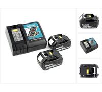 Makita Kit di alimentazione Li 18V 2x batterie 5Ah, con caricabatterie rapido Quantità:1