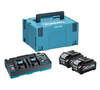Makita PowerPack 240V 2 X 40VMAX Batterie 2.0Ah Li-Ion E Custodia MAK191U066