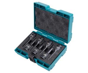 Makita Set di bussole per avvitatore a percussione, 7 pezzi, nero, con valigetta