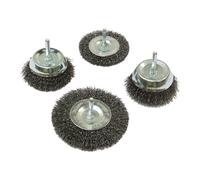 Makita D-65729 Rundbürsten-Set 4 Teile Stahl 63 mm 75 mm 100 mm zylindrisch per