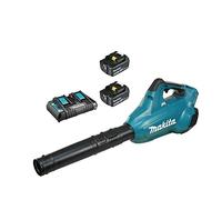 Makita Soffiatore per foglie DUB362PT2 36 V+ 2 batterie agli ioni di litio da 18 V 5,0 Ah+caricabatterie DC18RD, verde