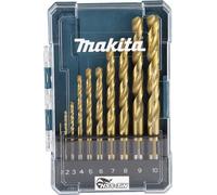 Makita - Sostituzione del trapano - per metallo - trapano a spirale - 10 pezzi - 1-10 mm - cilindrico - per makita ddf487, ddf4