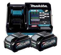 Makita Source Kit Li 40 V 2,5 Ah con caricatore rapido e 2 batterie in cartone