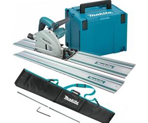 Makita SP6000J2B Sega Circolare ad affondamento a corrente 165 mm + 2 x Binario