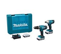 Makita DK18922A01 Set Trapani A Percussione HP488D, TD127D 18V Tipo G, 3 Batterie Da 2,0 Ah Valigetta
