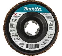 Makita T-03925 X-Lock 4-1/2" 40 Grit Type 27 - Disco lamellare piatto per miscelazione e finitura per X-Lock e tutte le smerigliatrici ad albero da 7/8"