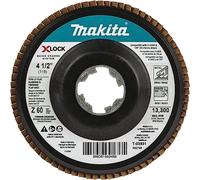 Makita T-03931 X-Lock - Disco lamellare piatto per miscelazione e finitura, grana 60, tipo 27, per X-Lock e tutte le smerigliatrici ad albero da 7/8"