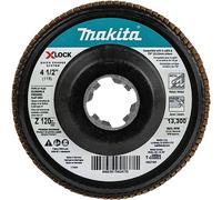Makita T-03953 X-LOCK 4-1/2" 120 Grit Type 27 Flat Blending and Finish Flap Disc per X-LOCK e tutte le smerigliatrici ad albero da 7/8"