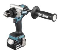 Makita Trapano avvitatore a batteria DDF492RTJ 18 V 5,0 Ah agli ioni di litio, senza spazzole, 2 batterie, caricatore rapido, protezione da polvere e acqua, trapano professionale in valigetta MAKPAC