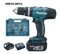 MAKITA - Trapano Avvitatore Con Percussione Dhp453rfx4 Con 74 Accessori