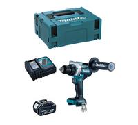 Makita trapano avvitatore ddf486rtj1 (1 x 5,0 ah + dc18rc + makpac 2) 8435587927099