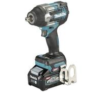 Makita TW008GM201 - Avvitatore a percussione a batteria, 40 V, max. 4,0 Ah, 2 batterie + caricatore in Makpak, petrolio