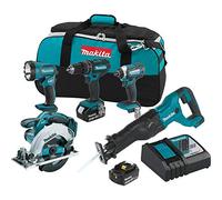 Makita XT505 18V LXT Lithium-Ion Cordless Combo Kit, 5 Piece