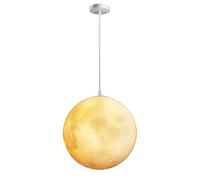 MAKIVI Lampade a sospensione a forma di luna stampate in 3D Lampadari a sospensione in resina creativa a forma di luna in finitura bianca per casa, ufficio, bar Marriage