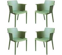 MAKKA - poltrona da esterno ed interno in plastica set da 4