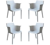 MAKKA - poltrona da esterno ed interno in plastica set da 4