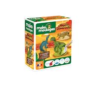 mako moulages Mondo dei Dinosauri-3 stampi, 39097, Green, Gray, Brown