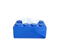 MAKOMAKI 1 scatola per fazzoletti con design a blocchi, contenitore per bagno, soggiorno, camera da letto, decorazione per la casa, accessori per il bagno (blu)