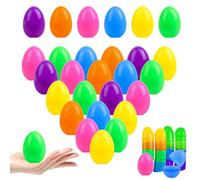 Makone 50 uova di Pasqua decorative in plastica, 7 x 5 cm, multicolore, da appendere e decorare, per esterni e interni