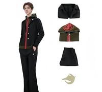 Makoto Naegi Costume Cosplay Amico di Kyoko Kirigiri, set giacca e pantaloni per Halloween (nero, 3XL)