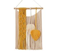 Makrame Wall Art - Arazzo da parete boho fatto a mano, tessuto di cotone decorativo | Arazzi da parete bohémien, appartamenti e case, striscione estetica neutra con motivi geometrici per