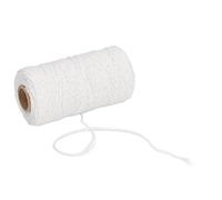 Makramee Schnur 2 mm weich dick geruchlos riciclato Baumwolle Makramee Seil für DIY Quasten Basteln Garten Deko Hausdekoration Christmas Gifts (bianco)