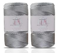 Makromecity 2 fili di filato macramè, 2 mm x 230 m, di alta qualità, in poliestere, macramè, in polipropilene, per decorazioni per la casa, piattino, borsa a tracolla, runner per ciuccio, 20 colori