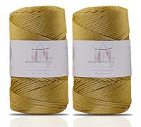 Makromecity 2 fili di filato macramè, 2 mm x 230 m, di alta qualità, in poliestere, macramè, in polipropilene, per decorazioni per la casa, piattino, borsa a tracolla, runner per ciuccio, 20 colori