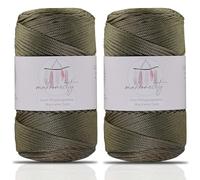 Makromecity 2 fili di filato macramè, 2 mm x 230 m, di alta qualità, in poliestere, macramè, in polipropilene, per decorazioni per la casa, piattino, borsa a tracolla, runner per ciuccio, 20 colori