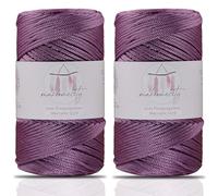 Makromecity 2 fili di filato macramè, 2 mm x 230 m, di alta qualità, in poliestere, macramè, in polipropilene, per decorazioni per la casa, piattino, borsa a tracolla, runner per ciuccio, 20 colori