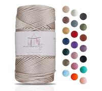 Makromecity 2 mm x 115 m, filato macramè in polipropilene, per fai da te, decorazione della casa, piattino, borsa a tracolla, runner da ciuccio, 20 colori