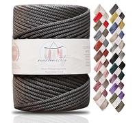 Makromecity, Cordino in poliestere macramè di alta qualità, 5 mm x 94,8 m, con cordoncino in polipropilene per lavori artigianali, da appendere a parete, borse, sottopiastre, tappeti