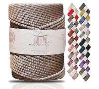 Makromecity, Cordoncino in poliestere di alta qualità, per macramè, 5 mm x 94,8 m, 5 mm, in polipropilene, macramè, uncinetto, macramè, borse, decorazioni da parete, borse, sottopiatti, tappeti (mina)