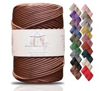 Makromecity, Cordoncino in poliestere macramè di alta qualità, 3 mm x 120 m, 3 mm, in polipropilene e rame, per lavori all'uncinetto, macramè, borse, borse e tappeti
