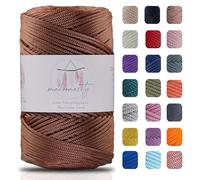 Makromecity Filato macramè, 2 mm x 230 m, in poliestere, macramè, in polipropilene, per artigianato, decorazioni per la casa, piattino, borsa a tracolla, runner