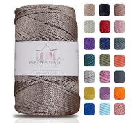 Makromecity Filato macramè, 2 mm x 230 m, in poliestere, macramè, in polipropilene, per artigianato, decorazioni per la casa, piattino, borsa a tracolla, runner