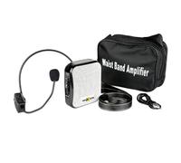 Makson MKS 10VOX Amplificatore Voce 10W Wireless Amplificatore voce portatile da 10 W con microfono ad archetto wireless, Bluetooth, USB e SD, ideale