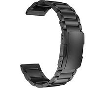 MaKTech Cinturino in Titanio,Bracciale a Maglie in Metallo Leggero Da 22mm,per Samsung Galaxy Watch 3 45mm/46mm,HuaWei Watch 4/3 & Ultimate/GT 4/3 46mm Pro,Amazfit GTR 3/2 (Nero)