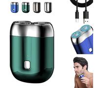 Makthsuitabl Shaver, Cheerglad 2025 New Upgrade Pocket Shaver USB Mini Shavers for Men, Rechargeable Waterproof for Home, Travel and Car (Green)