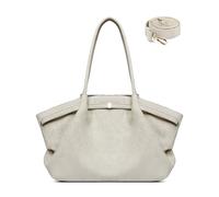 Makukke Borsa Shopper da Donna Grande in Ecopelle Scamosciata - Borsa a Tracolla e Hobo Bag 3 in 1 - Elegante Borsa Tote per l'università, l'ufficio e la Vita Quotidiana (Beige)