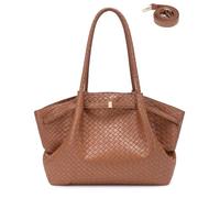 Makukke Borsa Shopper da Donna Grande in Ecopelle Scamosciata - Borsa a Tracolla e Hobo Bag 3 in 1 - Elegante Borsa Tote per l'università, l'ufficio e la Vita Quotidiana