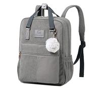 Makukke Zainetto da Uomo e Donna Cord Daypack Anti-Theft, Borsa Casual City per la Scuola (Grigio)