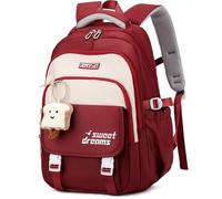 Makukke Zaino per la scuola per ragazze, grazioso zaino per bambini e adolescenti, 30 l, impermeabile, casual, con ciondolo carino