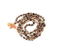 Mala di Tulsi naturale con 108 perline, ramoscelli di Tulsi, fatti a mano in India, ideali per meditazione, yoga e mantra