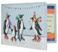 Mala Leather Chille Collection 619TC_32 - Porta biglietti da viaggio in pelle, blu cielo, Taglia unica, Contemporaneo