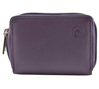 Mala Leather Collezione ORIGIN. Porta carte di credito a soffietto in pelle con protezione RFID 552_5 Porpora